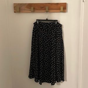 Polka dot midi skirt